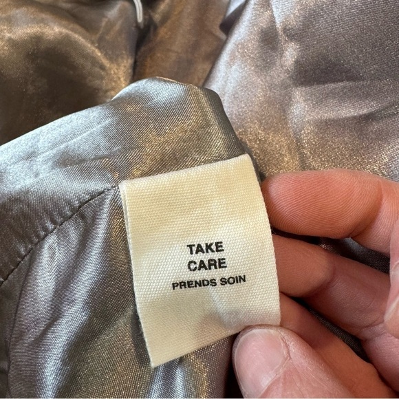Avec Les Filles boxy tweed coat double breasted grey patch pockets M - Picture 9 of 10